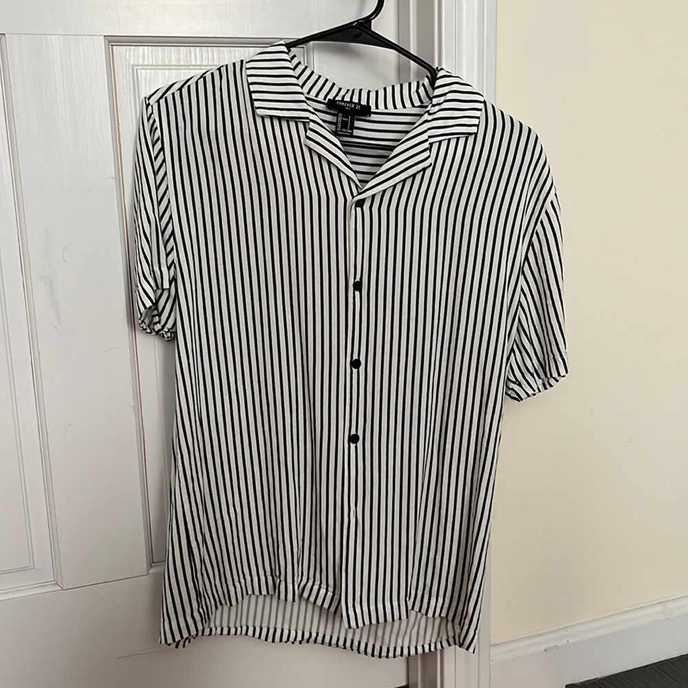 Forever 21 casual striped button down